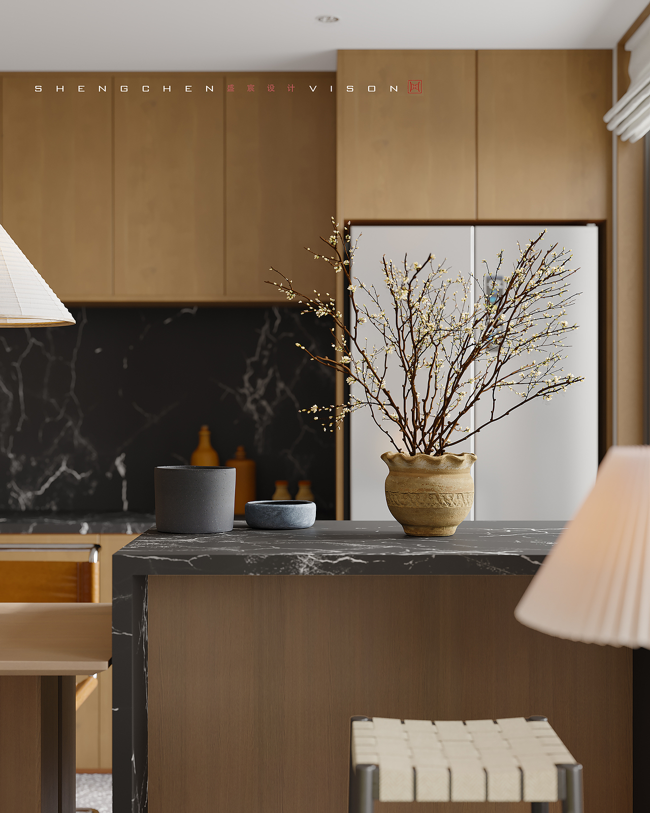 盛宸视觉 | 中古风客餐厅（图ZMzA3OTU1OTEy） - 家装设计 - 站酷设计师盛宸视觉原创素材 - 站酷ZCOOL