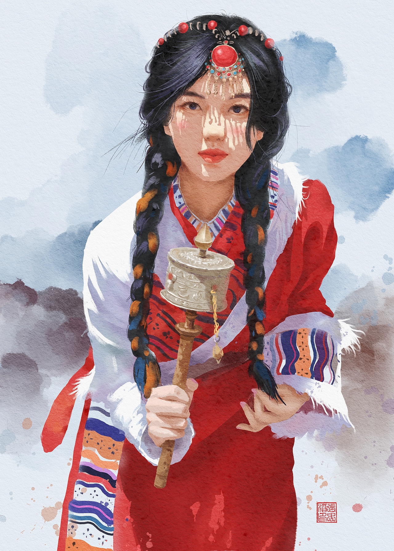 2023年水彩人物插画