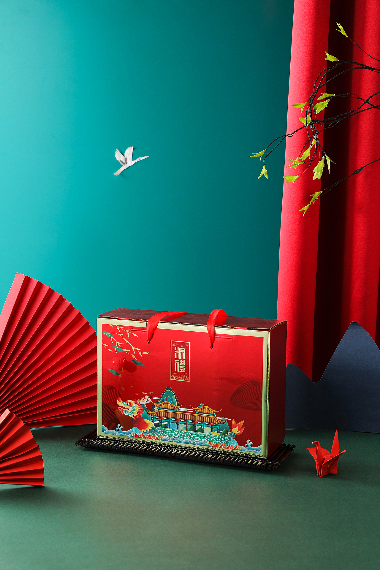 端午粽子礼盒の静物拍摄