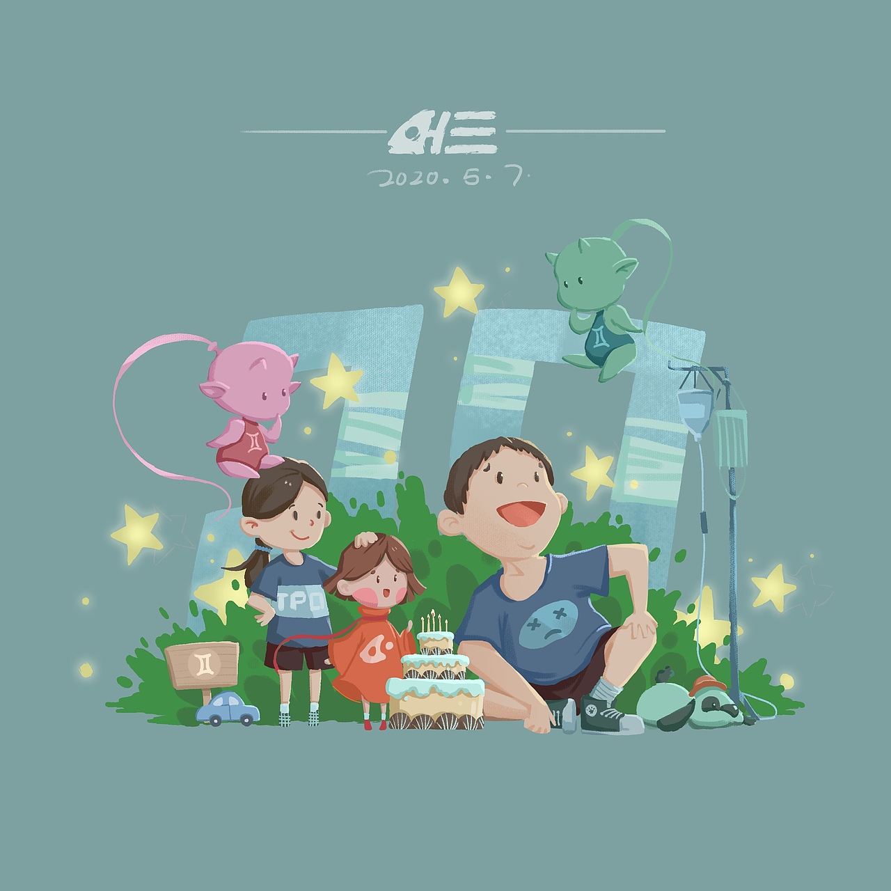 生日贺图｜三分鱼（图ZMzAzNjA0MjQw） - 创作习作 - 站酷设计师三分鱼OTOF原创素材 - 站酷ZCOOL