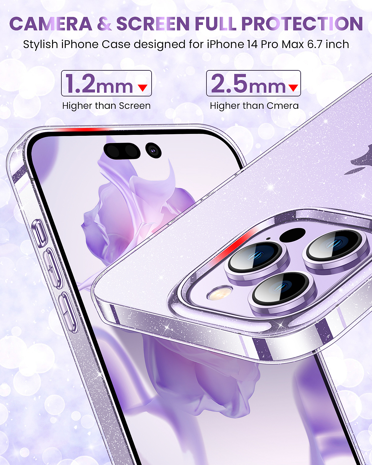 亚马逊 手机闪粉壳