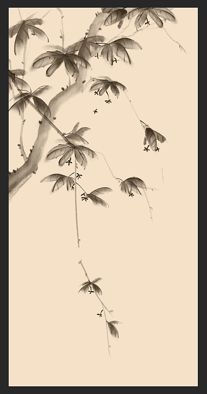 中式水墨水彩柿子插画装饰画（图ZMzM4NDA1OTg4） - 商业插画 - 站酷设计师荼臾原创素材 - 站酷ZCOOL