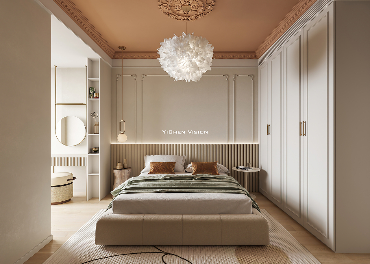 YI CHEN 丨奶色法式家装（图ZMzMxODk4OTQ4） - 家装设计 - 站酷设计师中意c原创素材 - 站酷ZCOOL