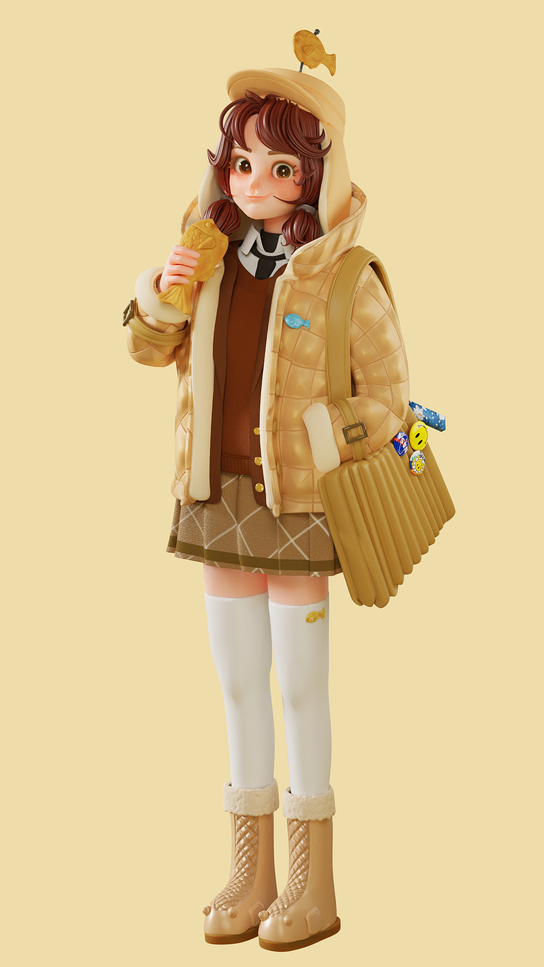 blender人物建模—鲷鱼烧女孩（图ZMzI0ODQ0ODQ0） - 人物/生物 - 站酷设计师3D设计师沐沐原创素材 - 站酷ZCOOL