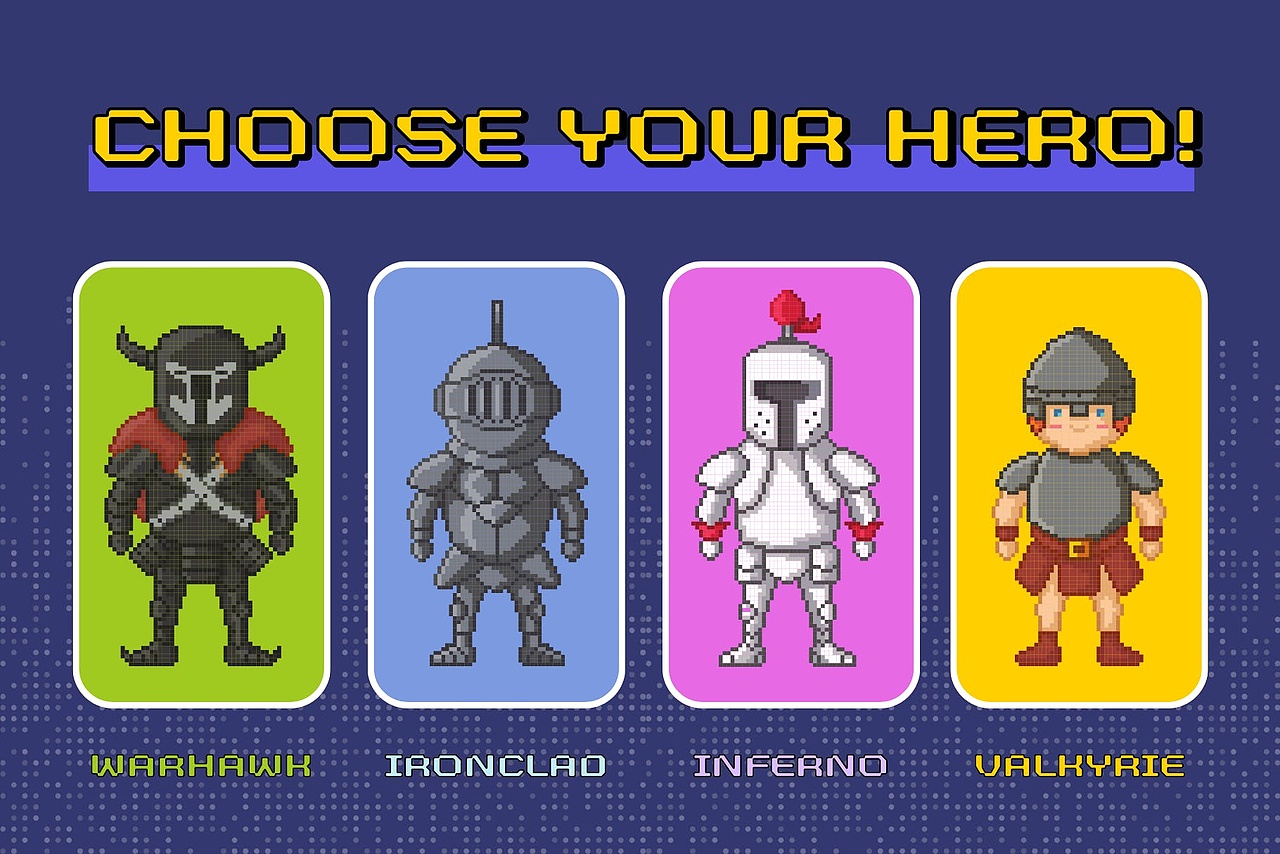 复古怀旧低保真像素风文创潮流游戏标题装饰英文字体