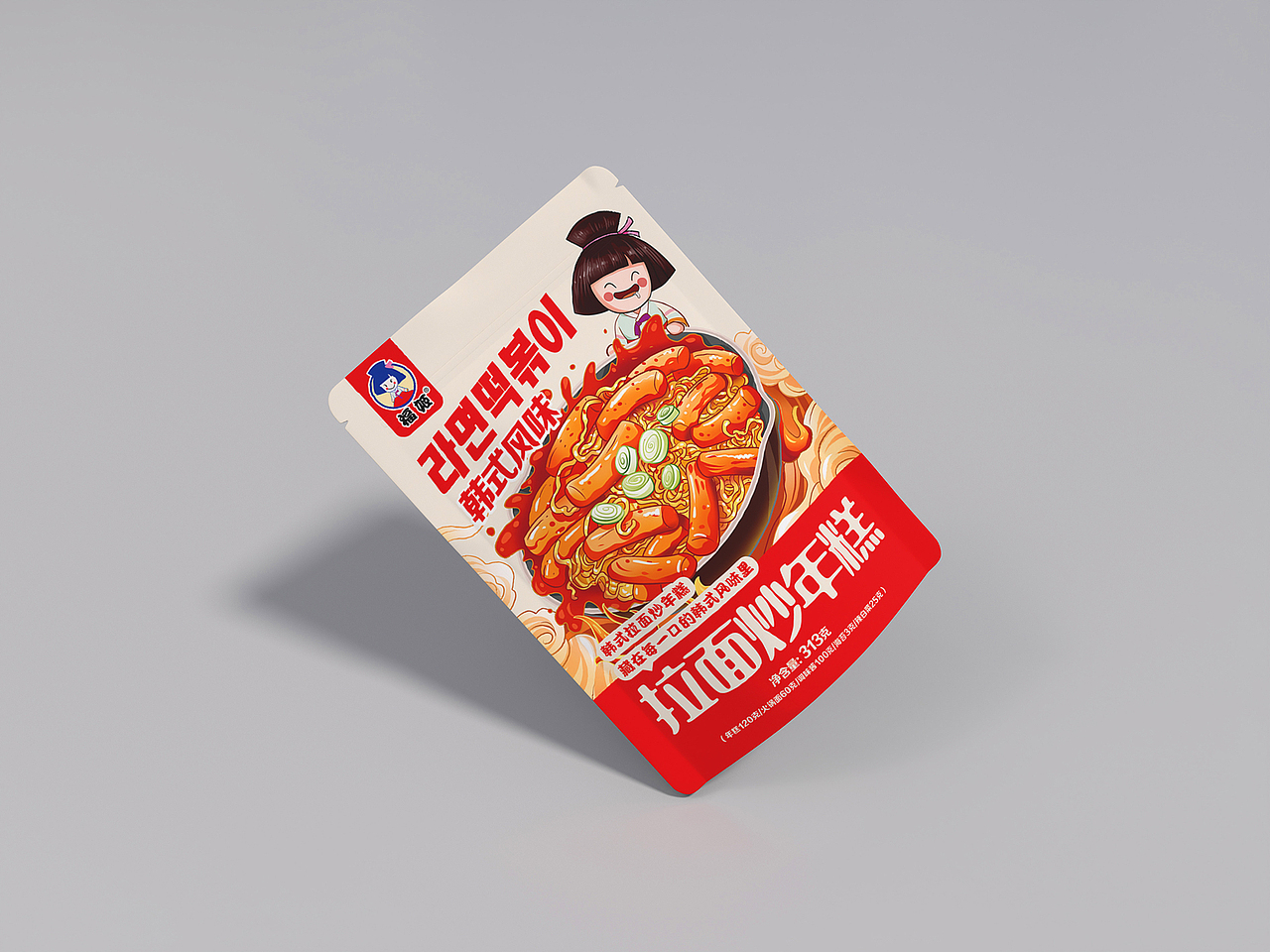 炒年糕/土豆粉/玉米面条包装设计