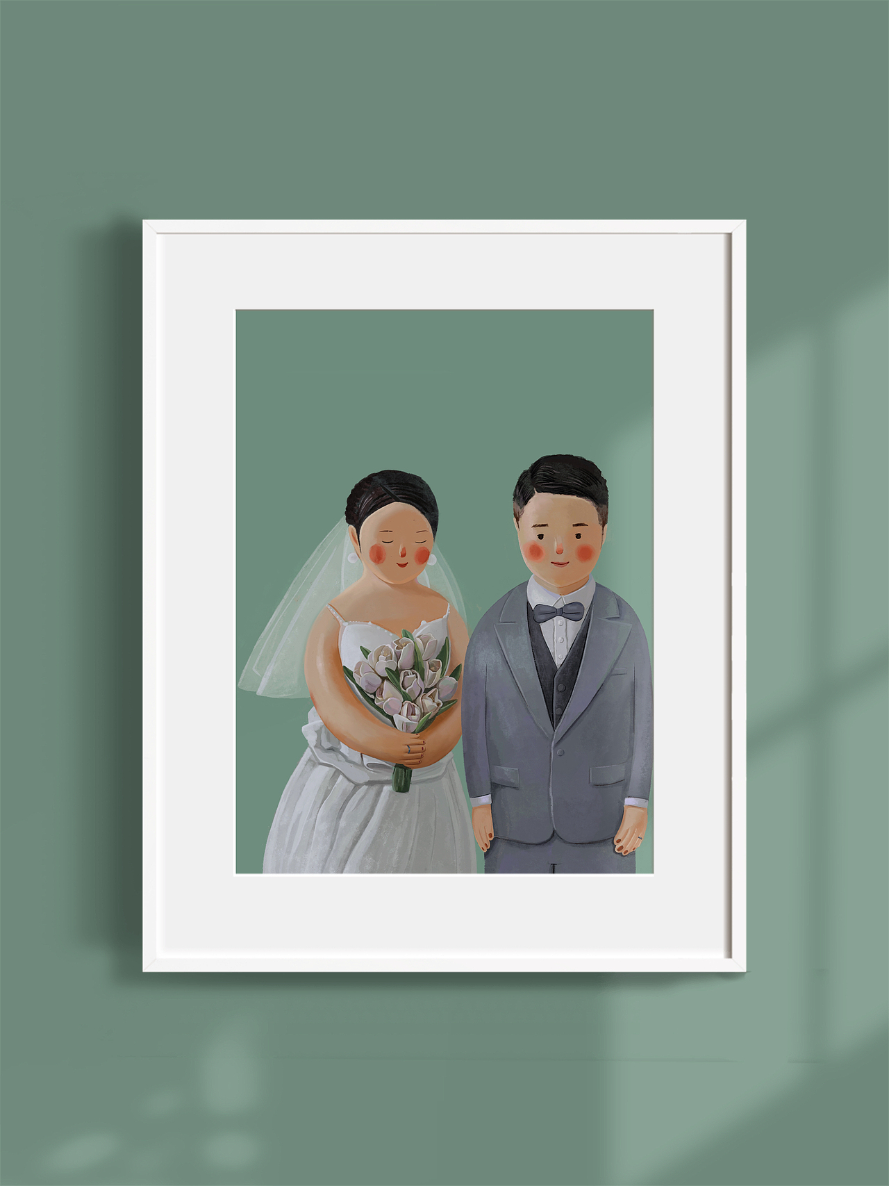 婚纱插画,点进来看单人高清大图