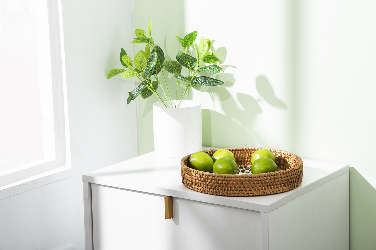 藤编收纳篮拍摄