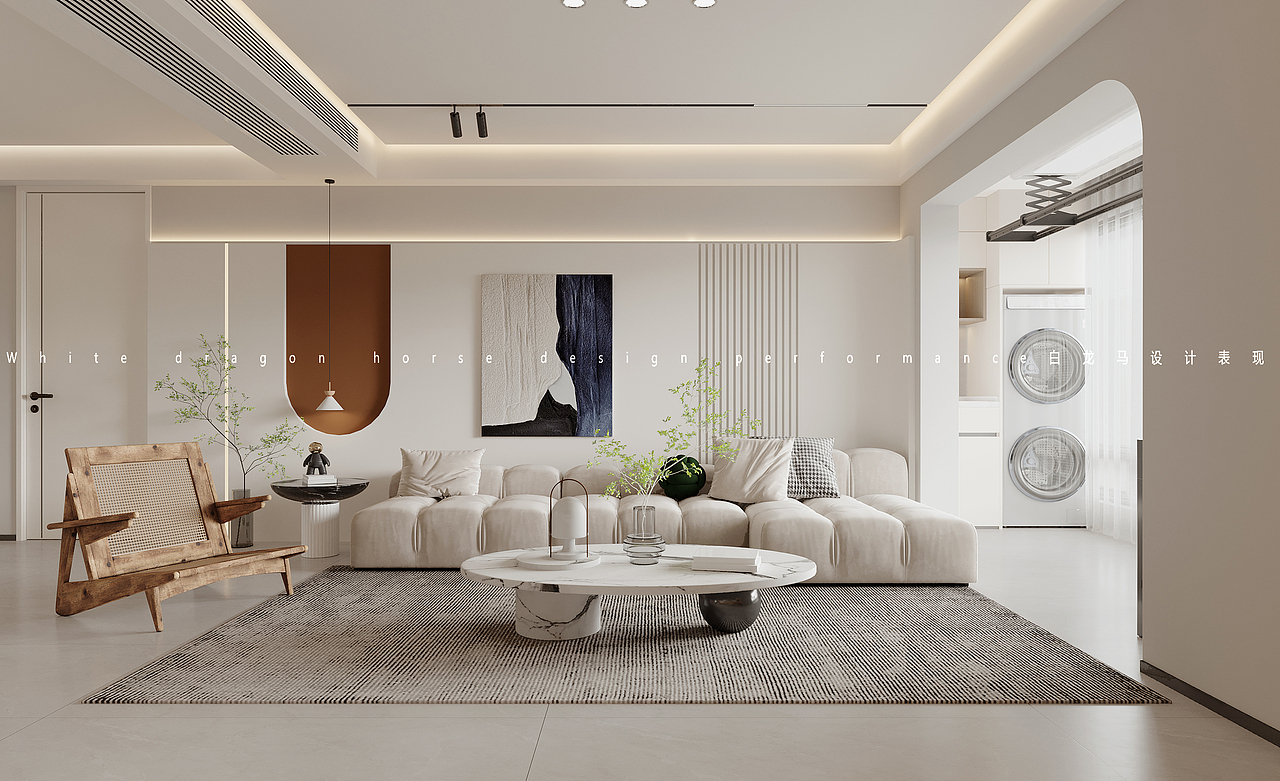 奶油风家装——白龙马效果图（图ZMzMzMDgwMDcy） - 家装设计 - 站酷设计师小鱼吐泡泡泡泡泡原创素材 - 站酷ZCOOL