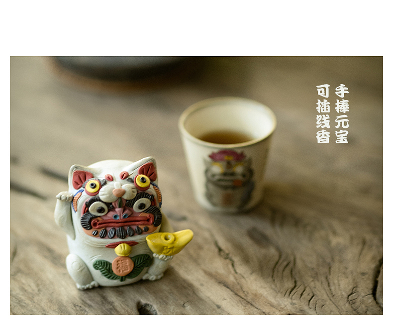 器十二原创手工设计招财达摩猫摆件 国潮手办（图ZMzA0NTIxNDIw） - 其他手工艺 - 站酷设计师器十二原创素材 - 站酷ZCOOL