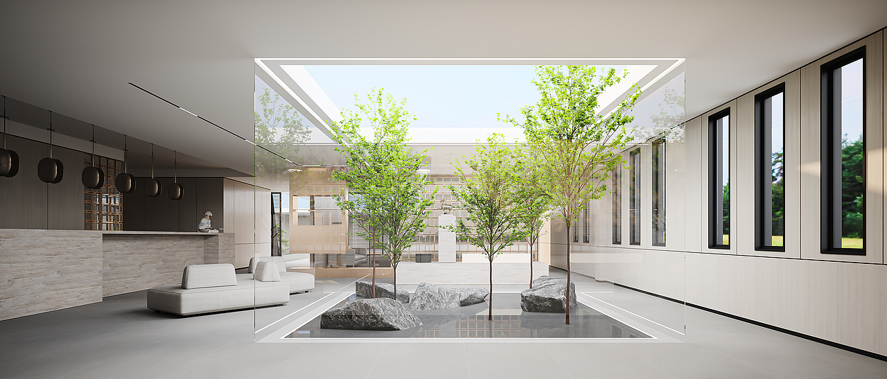 &quot;治愈系&quot;办公空间 庭院设计 效果表现