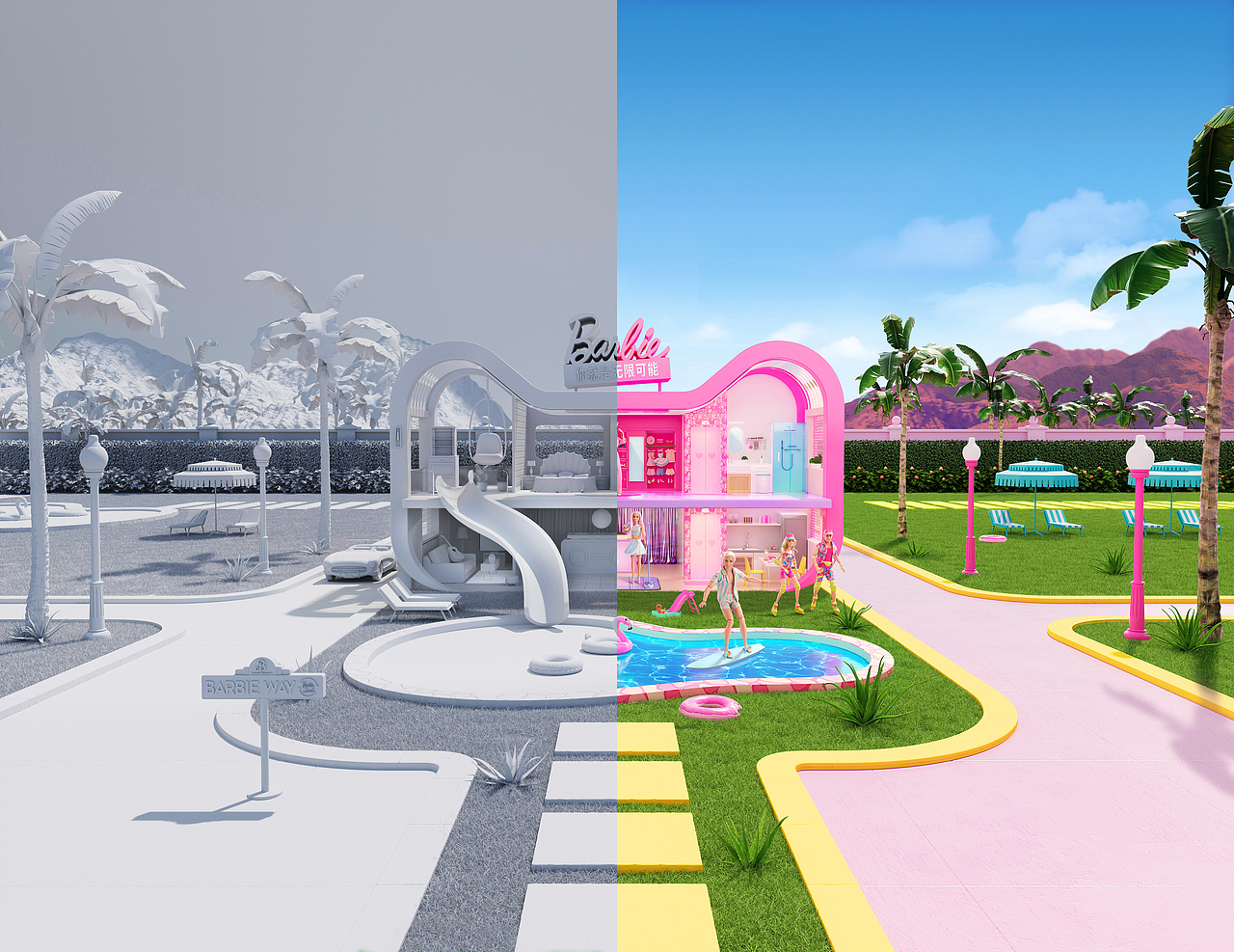 芭比天猫双十一猫头设计