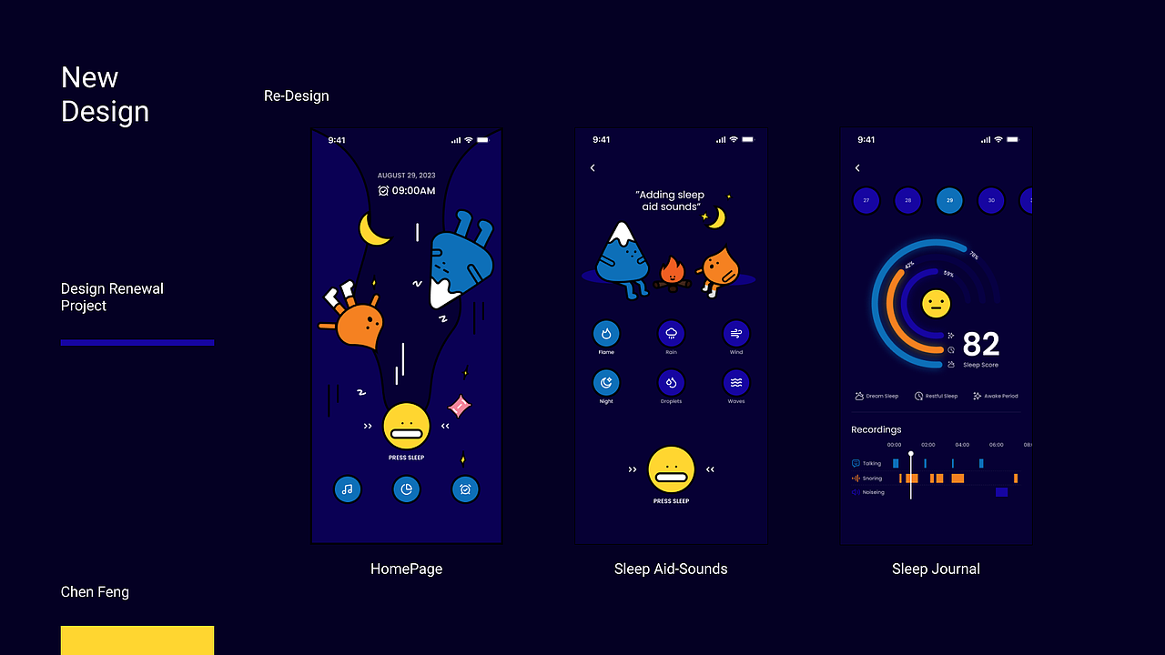 睡眠App-交互设计（图ZMzUzMTM4NDk2） - APP界面 - 站酷设计师奔儿喽晨原创素材 - 站酷ZCOOL