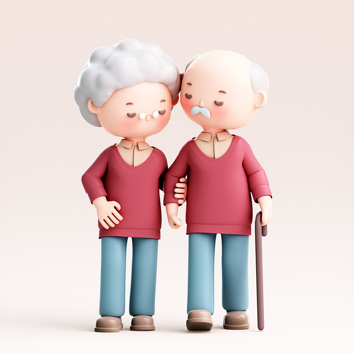 原创 3D人物老年人素材