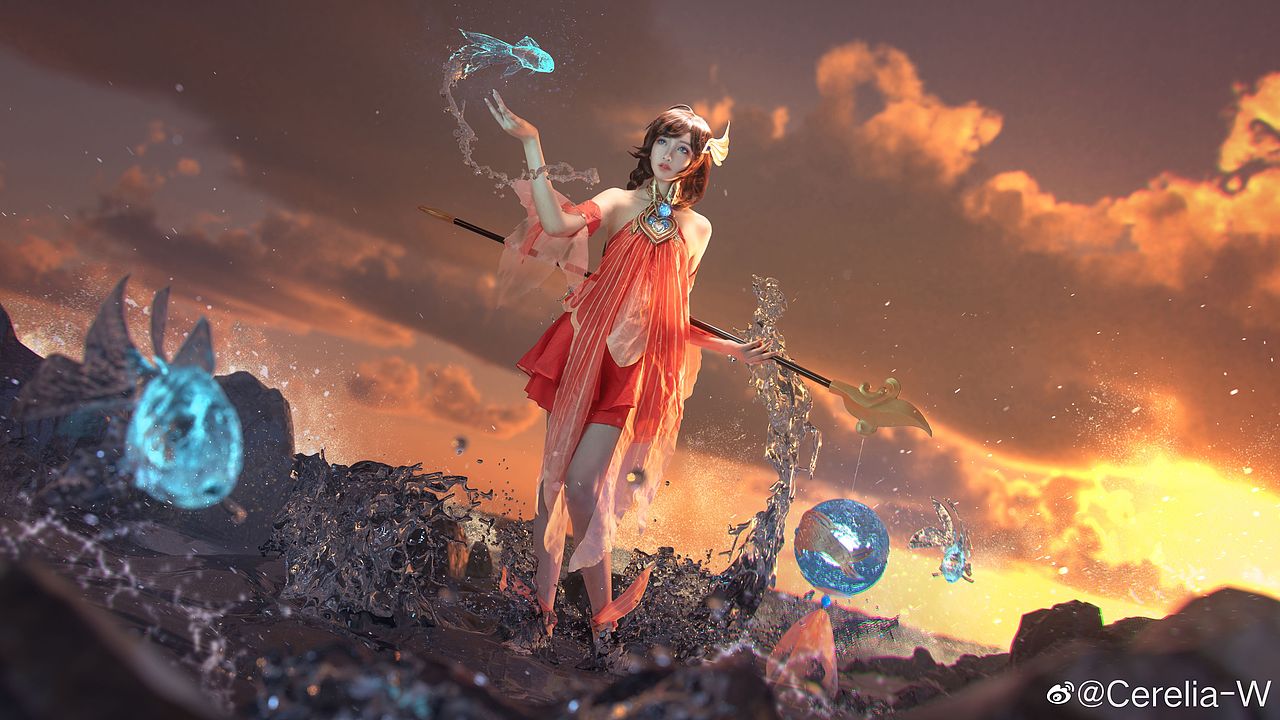 【COS合成摄影】王者荣耀——大乔，真人+3D场景合成