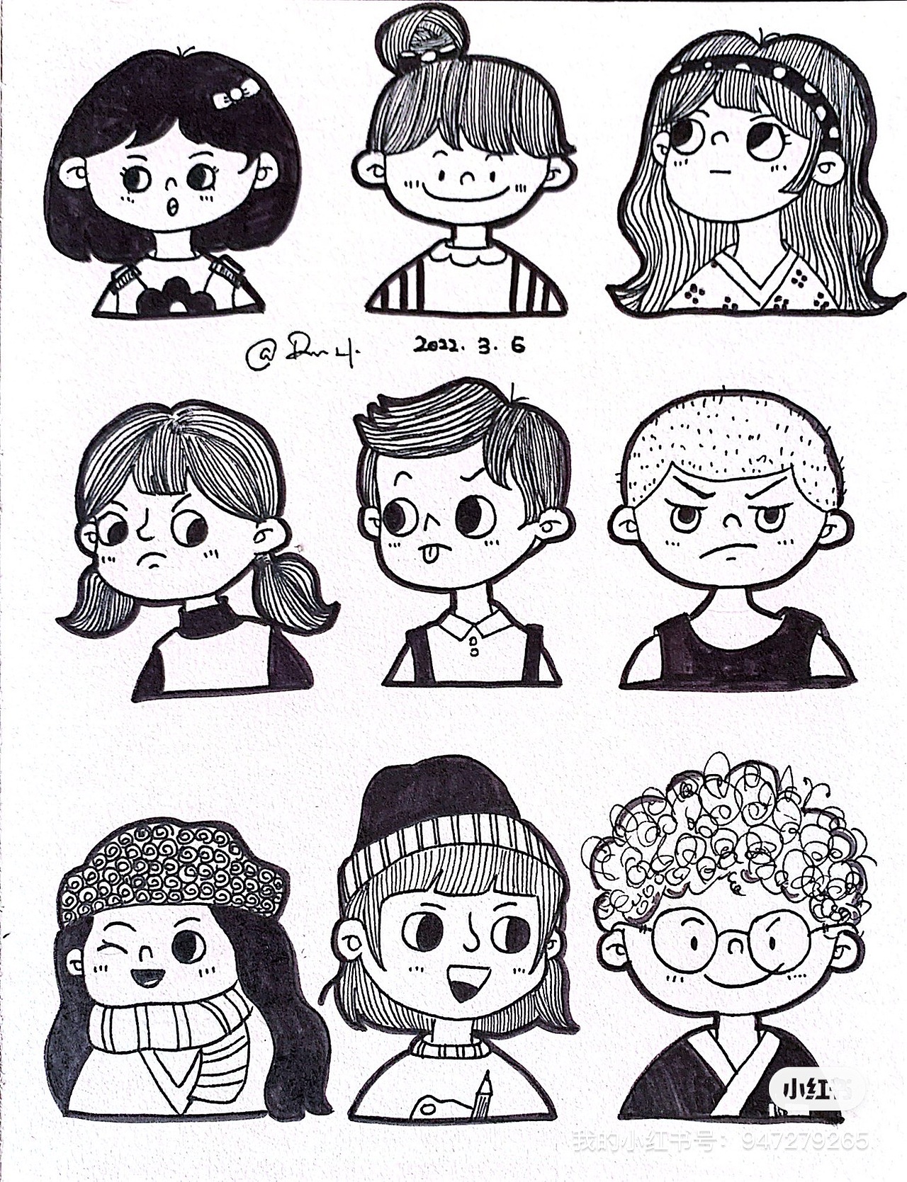 挑戰(zhàn)百變頭像-day1（圖ZMzQxNjAwNDk2） - 兒童插畫 - 站酷設計師Ronachen原創(chuàng)素材 - 站酷ZCOOL