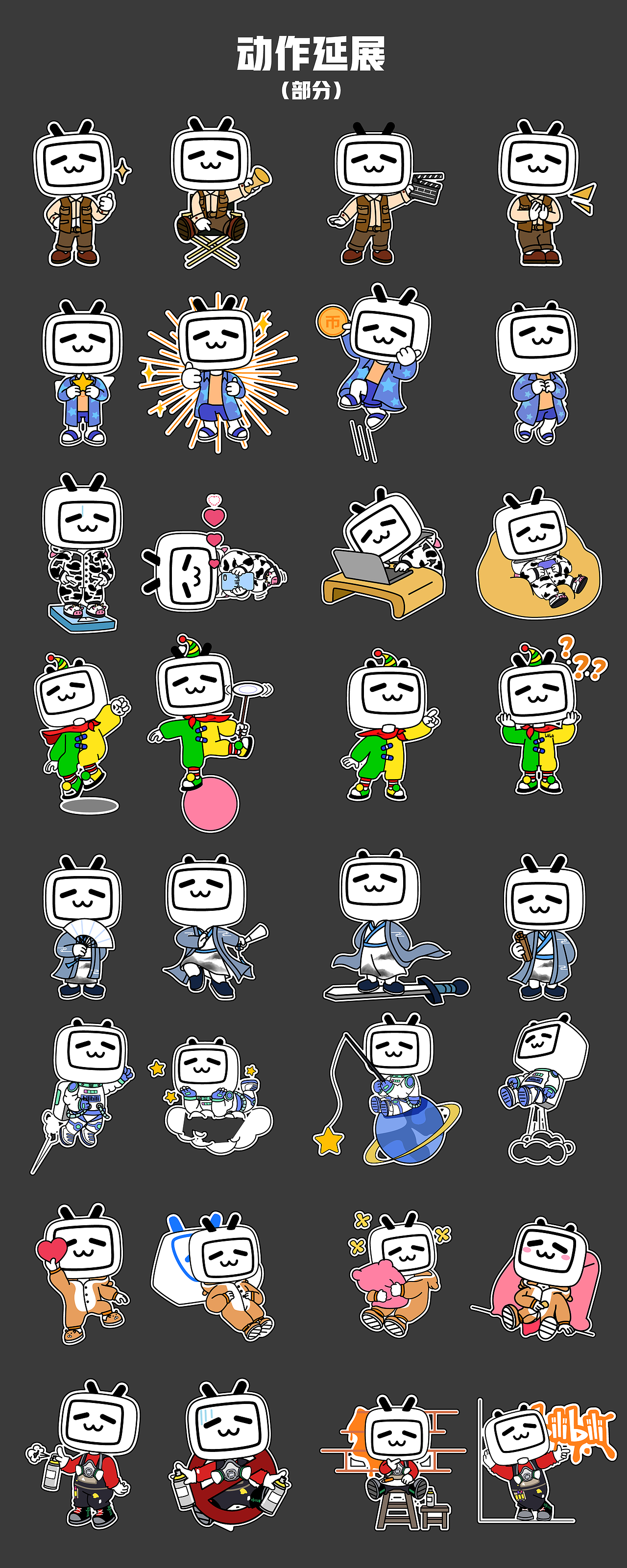 小电视ip规范（图ZMzAyMjk3ODMy） - IP形象 - 站酷设计师插画师yana原创素材 - 站酷ZCOOL