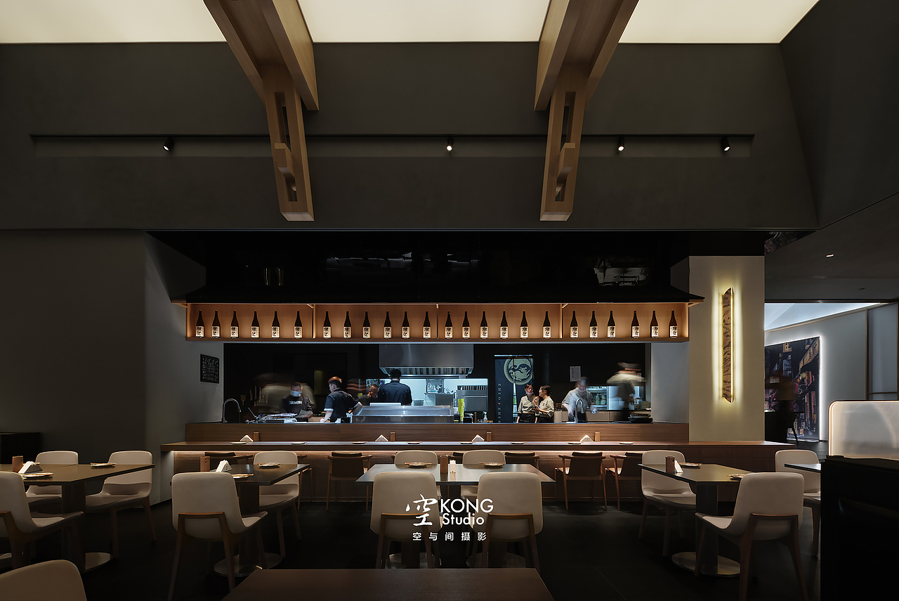 空与间摄影:暗黑系餐厅 灼与酌