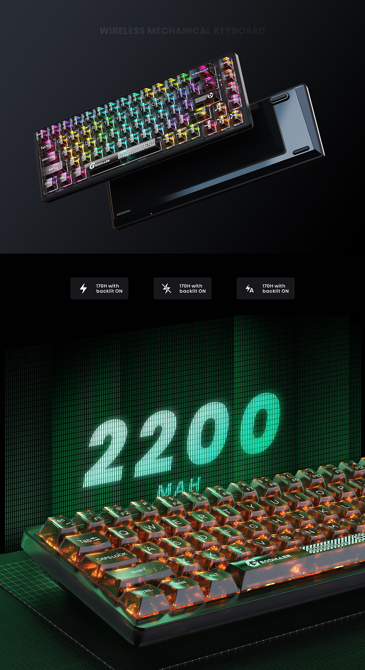 4090没了你我怎么活！[拓展坞支架+透明键盘产品渲染]（图ZMzM1MzU3OTI0） - 电商 - 站酷设计师达灵Design原创素材 - 站酷ZCOOL