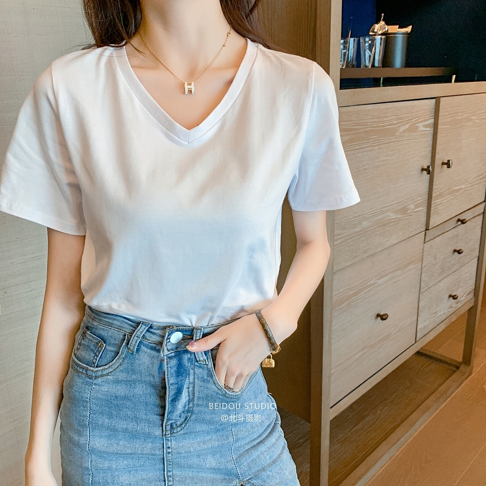 模特小美 酒店T恤拍摄 打底衣拍摄