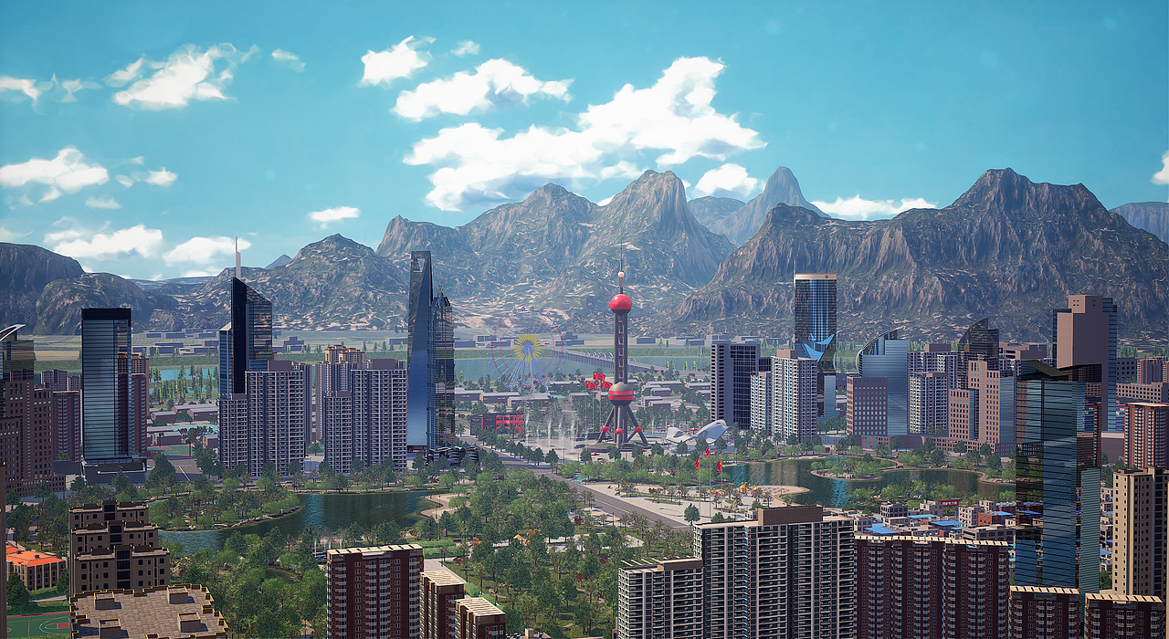 UE4/UE5 虚拟搭建城市-数字孪生-大城市场景（图ZMzE2MDUyMTYw） - 建筑/空间 - 站酷设计师CG繁华原创素材 - 站酷ZCOOL