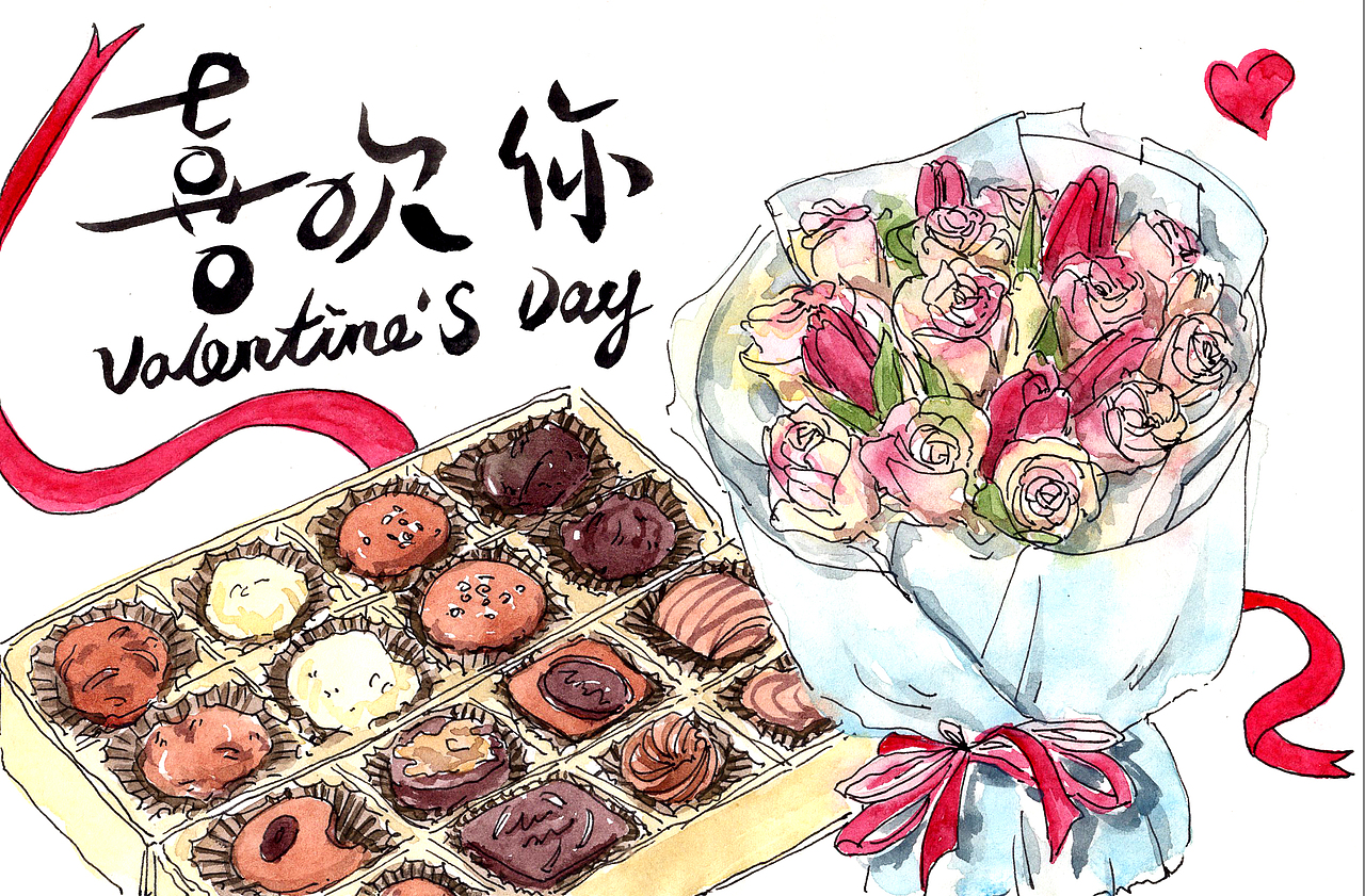 美食手绘|钢笔淡彩|美食治愈一切