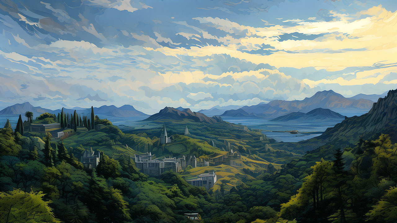 不同风格的山川风光(一)