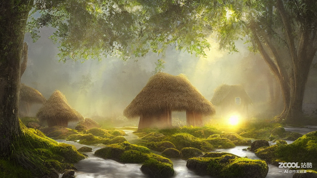 中国山水、湖泊、宁静山水、天光概念图创作（图ZMzE4NTg1MzA4） - AI作品 - 站酷设计师jdyy8原创素材 - 站酷ZCOOL