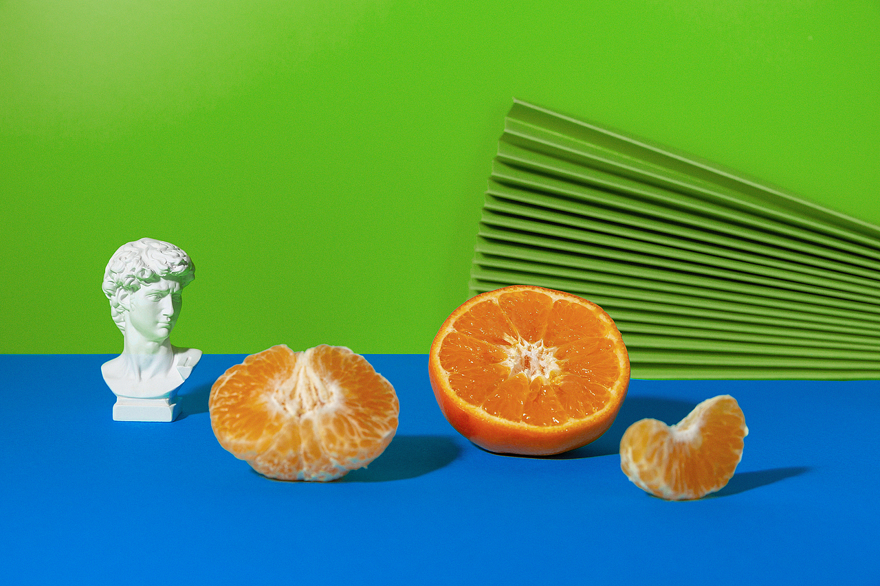 彩色的水果静物