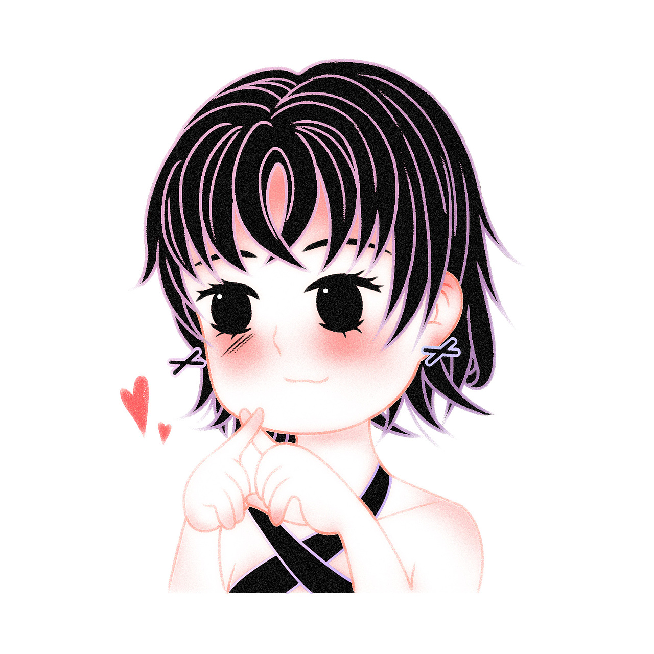 X(附線稿) 【挑戰(zhàn)百變頭像 第十張】（圖ZMzM5NjY4NDQ0） - 創(chuàng)作習(xí)作 - 站酷設(shè)計(jì)師冰藍(lán)茉莉原創(chuàng)素材 - 站酷ZCOOL