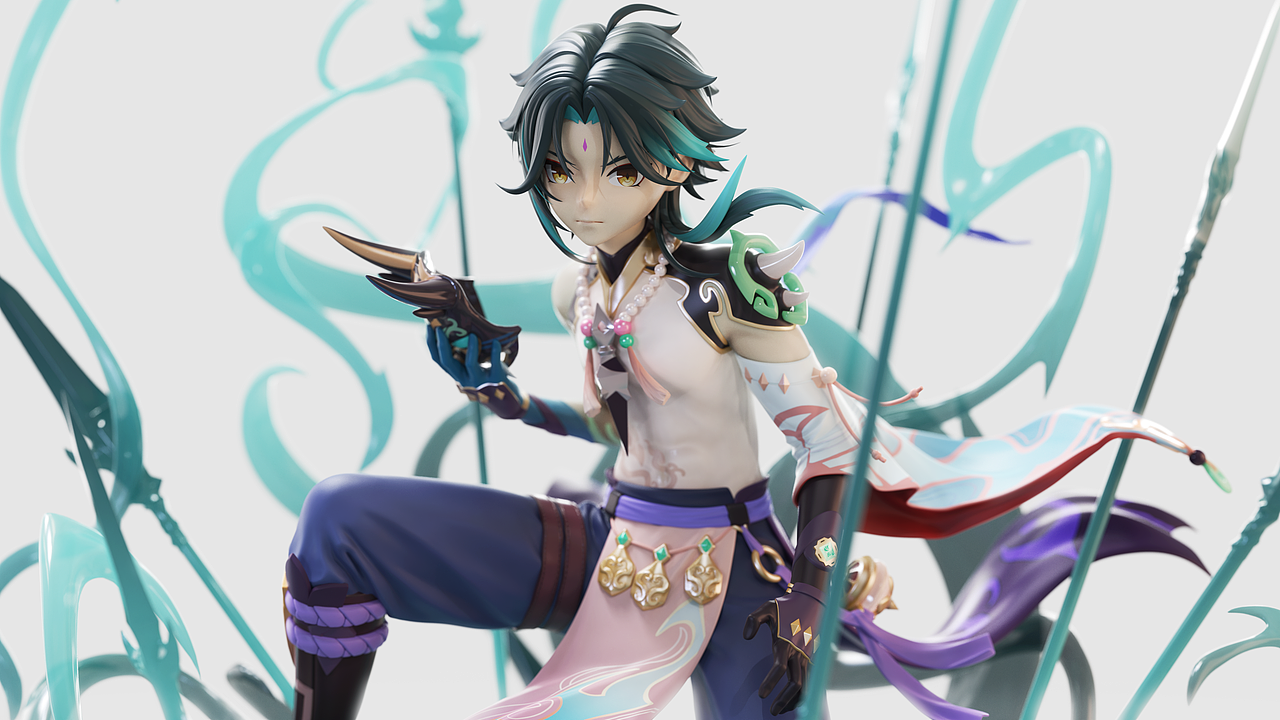 原神同人手办——魈（图ZMzI0Njg1NzMy） - 玩具 - 站酷设计师睿语_ReYU原创素材 - 站酷ZCOOL