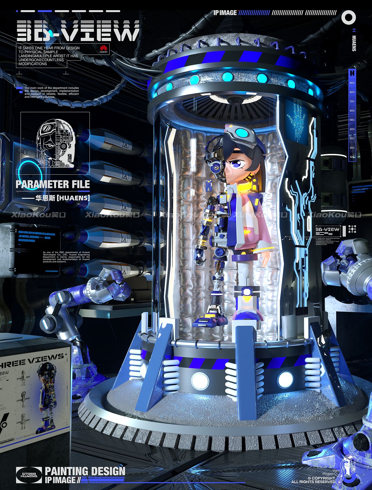 华为2012实验室丨IP设计丨吉祥物设计丨品牌全案（图ZMzQwNDYzNDYw） - IP形象 - 站酷设计师龙宫小僧y原创素材 - 站酷ZCOOL