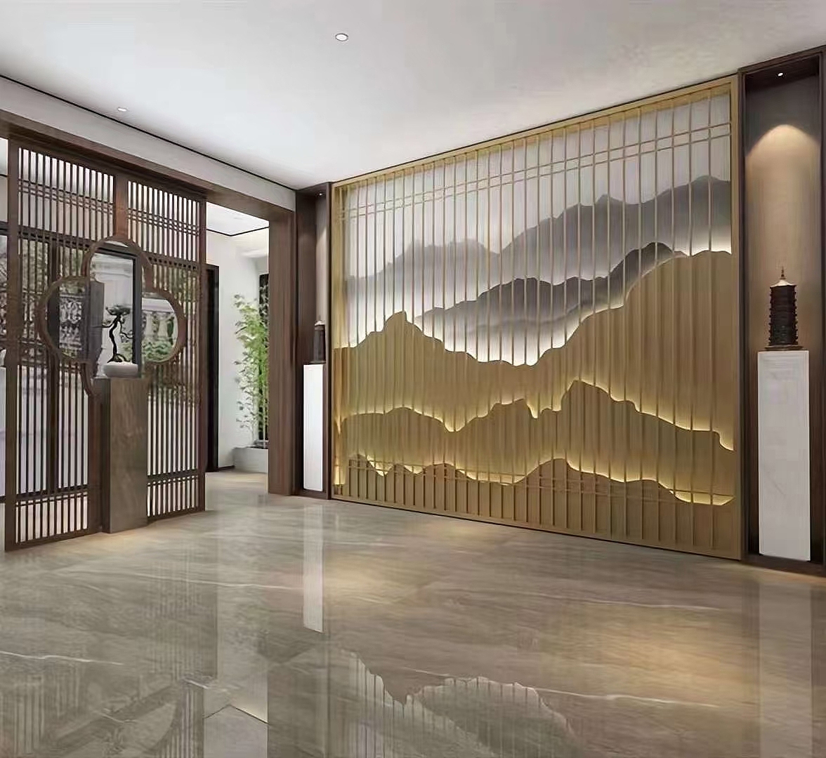 别墅流行轻奢弧形楼梯热弯玻璃扶手