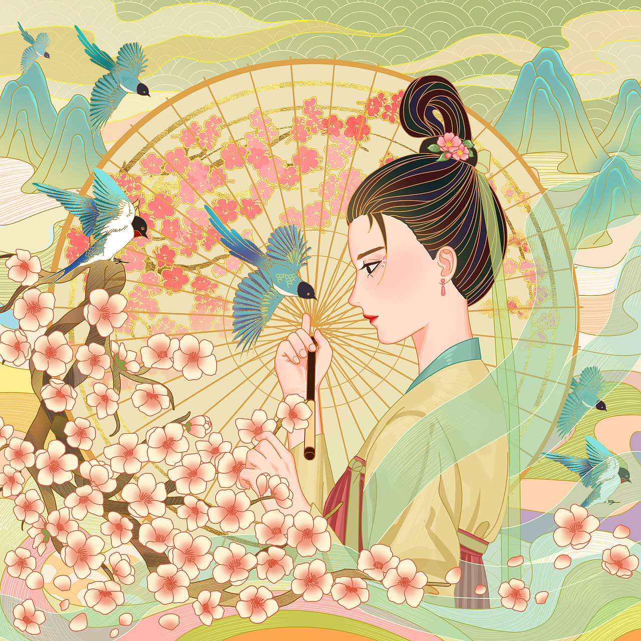 中国传统手工艺品——油纸伞