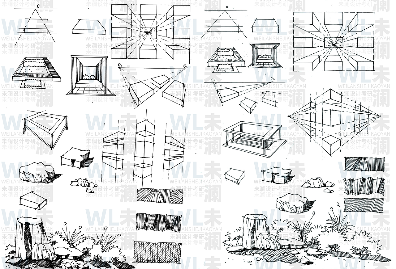 【学员作品】23未澜【景观手绘第三期打卡】第一周成果
