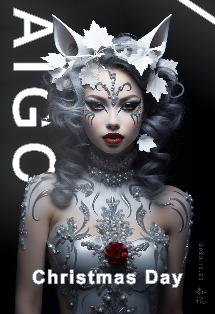 AIGC 3D写实角色 《圣诞节妆容·猫耳系列》（图ZMzU4Mjg3OTMy） - AI作品 - 站酷设计师森棿_脑洞怪物狮原创素材 - 站酷ZCOOL