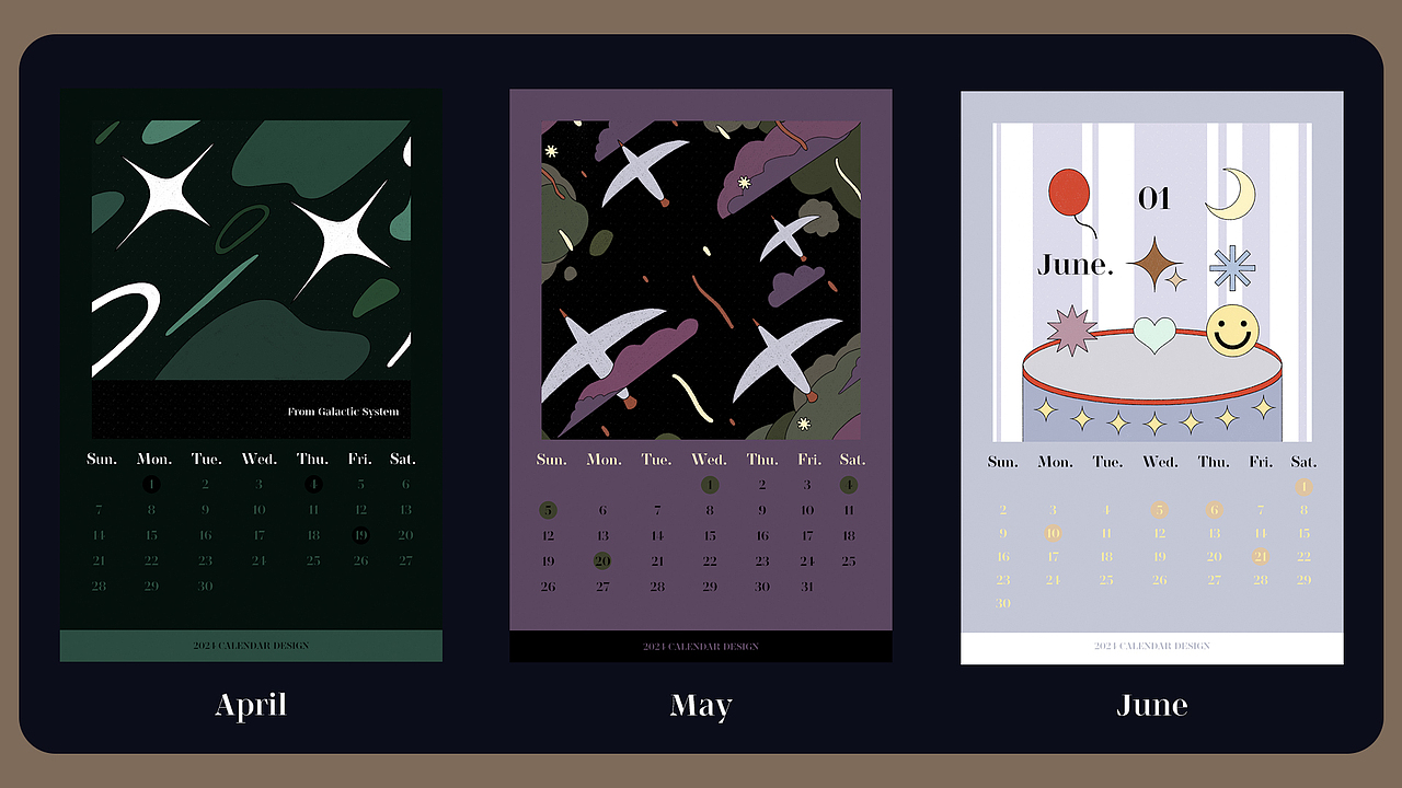 2024CalendarDesign日历设计 x《奇幻2024》（图ZMzYwNTU5NDYw） - 商业插画 - 站酷设计师LimiTcm原创素材 - 站酷ZCOOL