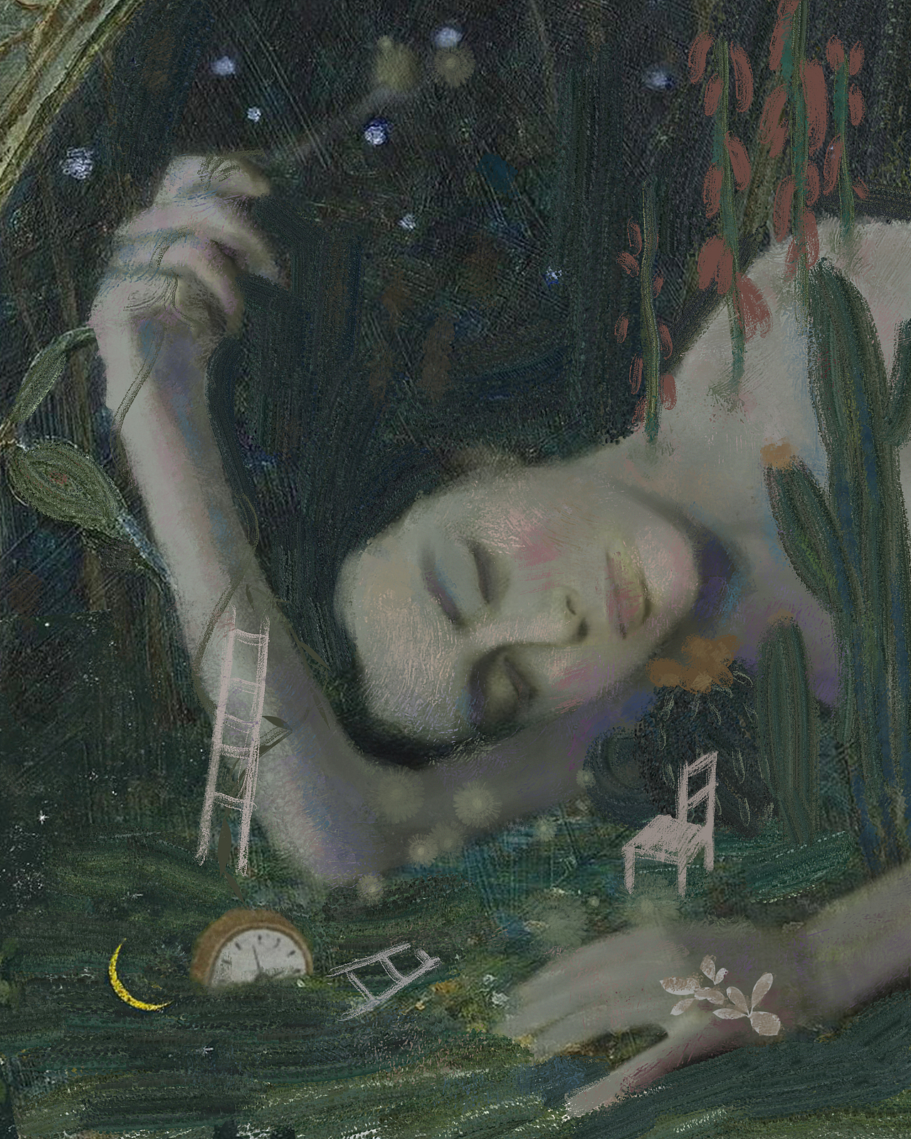 原創(chuàng)插畫 《孤獨(dú)花園》①（圖ZMzE3MTc2MzMy） - 繪畫 - 站酷設(shè)計(jì)師演喬原創(chuàng)素材 - 站酷ZCOOL