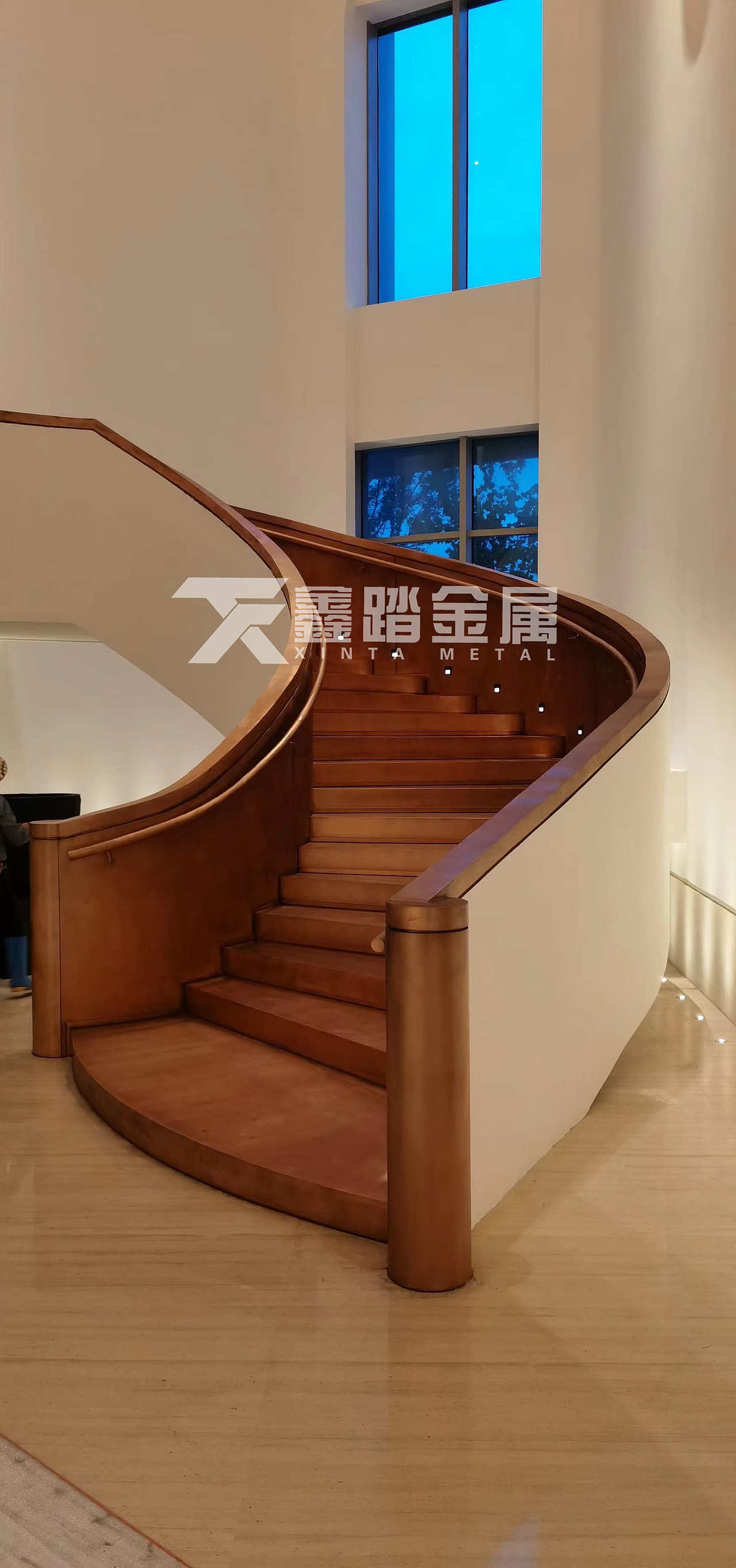 会所紫铜旋转护栏 高大尚