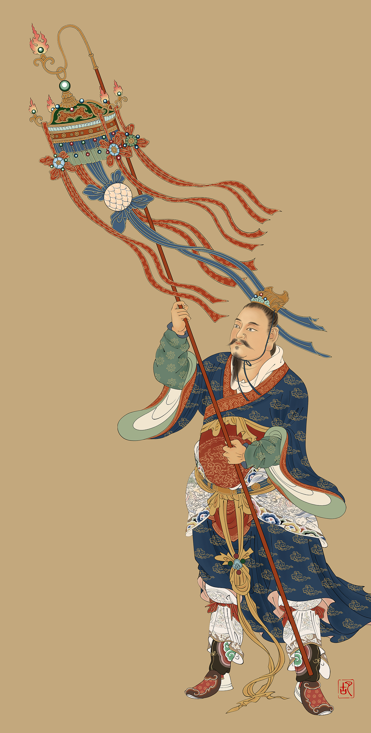 增福财神（图ZMzU1MzAxNTI0） - 艺术插画 - 站酷设计师一江春水寒原创素材 - 站酷ZCOOL