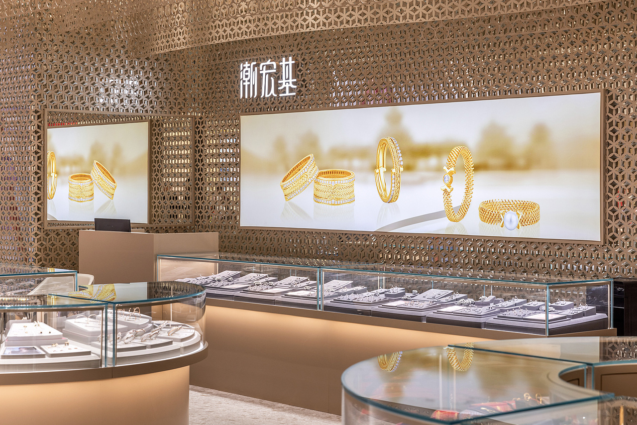 潮宏基西安赛格店铺拍摄