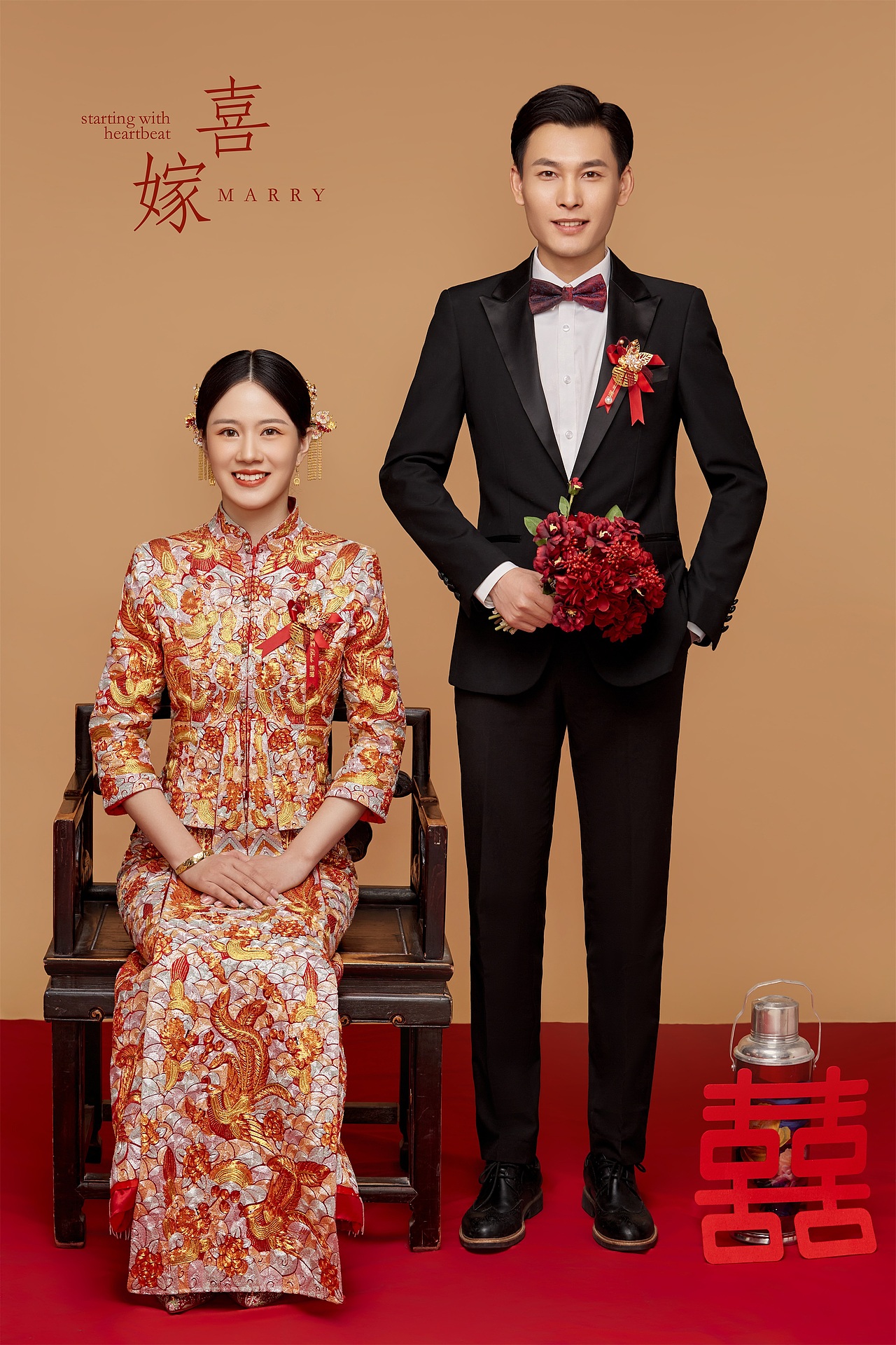 端庄优雅的中式喜嫁婚纱照,这才是我的理想风