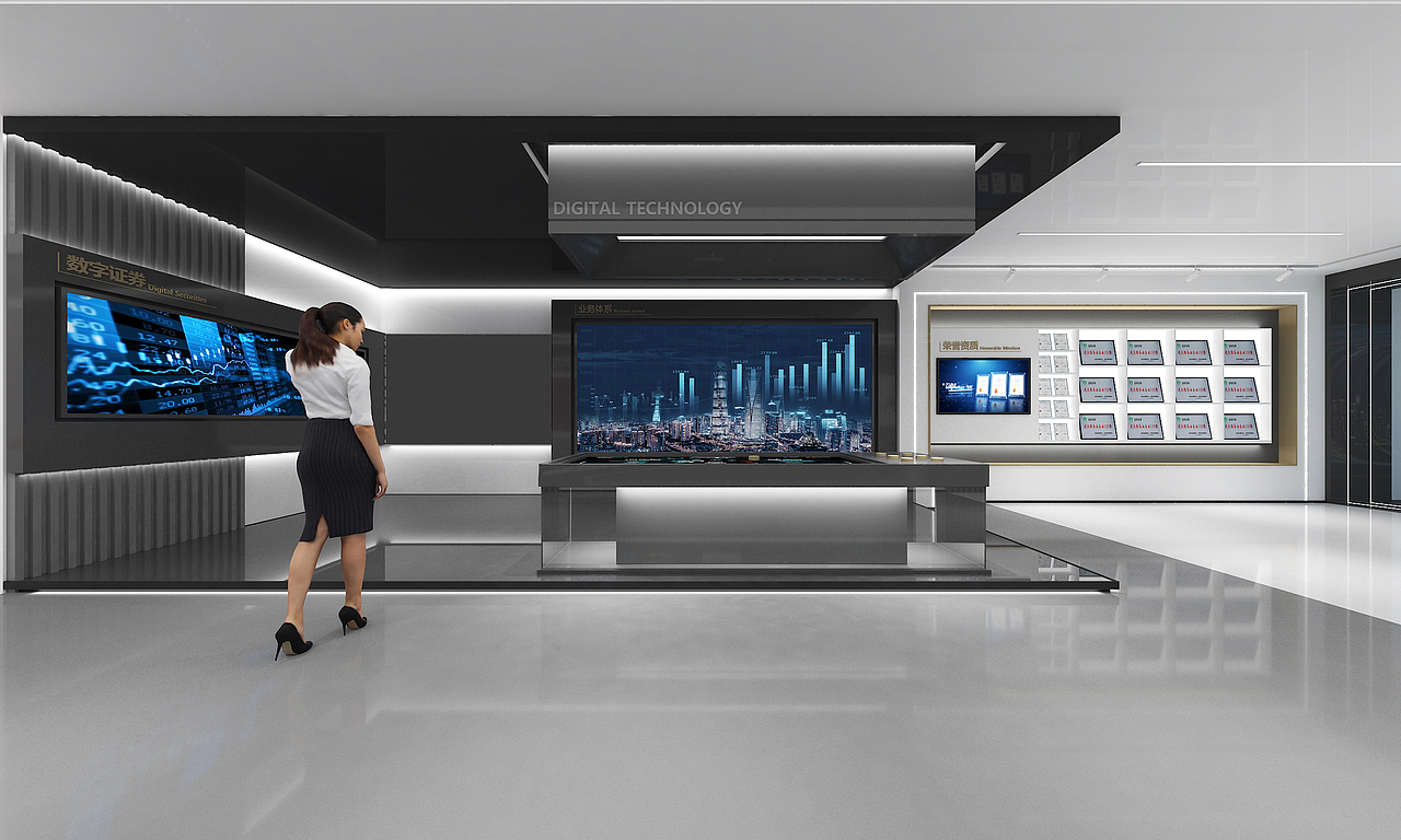 原创-某证券交易集团公司企业展馆（图ZMzEzOTYzNTAw） - 展陈设计 - 站酷设计师余先森DESIGN原创素材 - 站酷ZCOOL