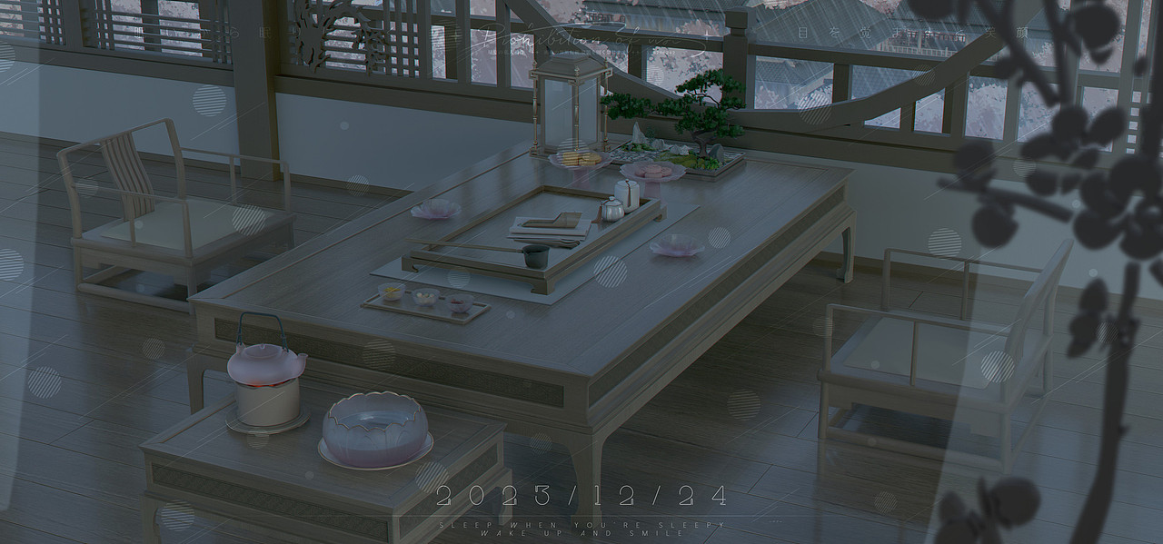 古代场景·饮茶（图ZMzU4NDQ0MzMy） - 创作习作 - 站酷设计师星夏在放羊原创素材 - 站酷ZCOOL