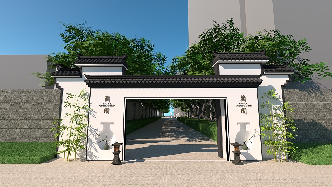 中式楼盘交付（图ZMzA1NTc5MTg4） - 场景 - 站酷设计师FreedomBelief原创素材 - 站酷ZCOOL