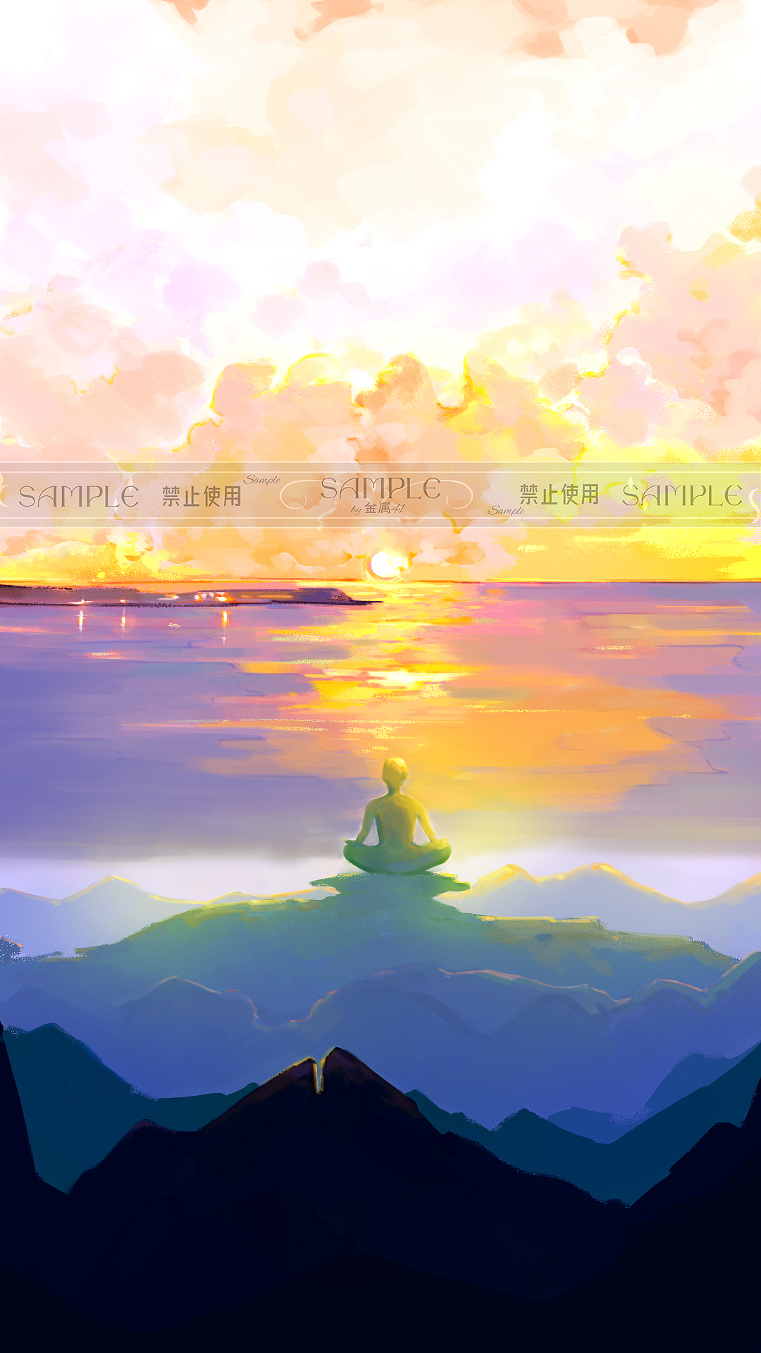 冥想（图ZMzQ5NTcwNDU2） - 商业插画 - 站酷设计师不吐核原创素材 - 站酷ZCOOL
