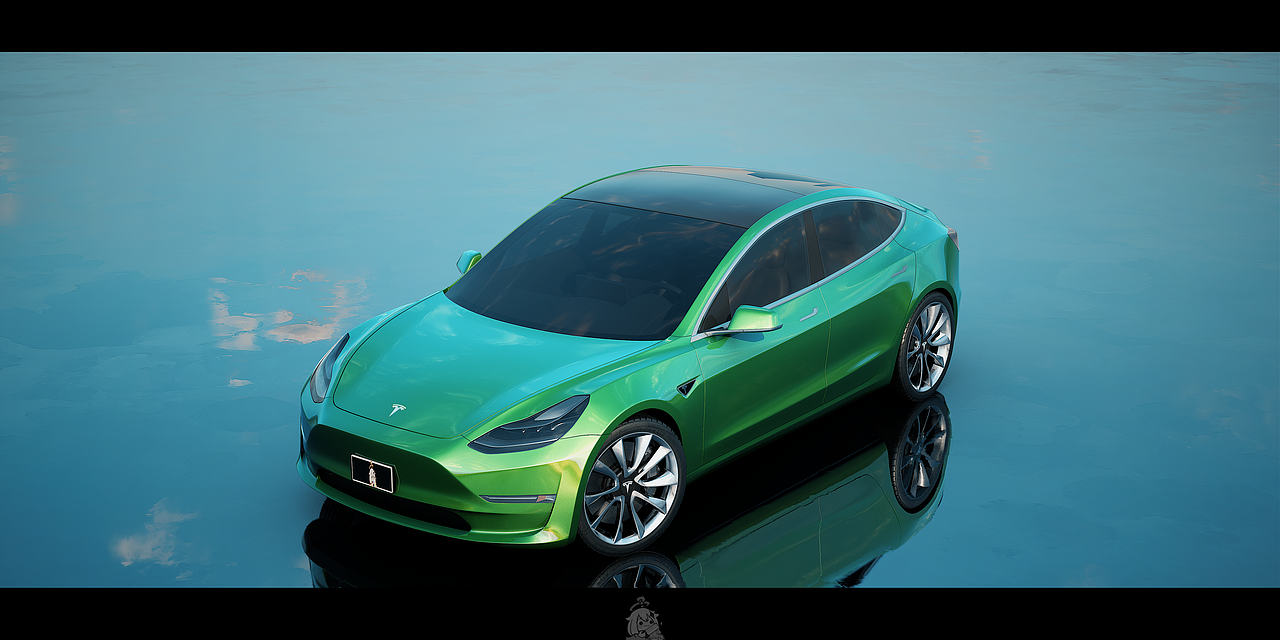 特斯拉Model3_2018UE渲染（图ZMzIzOTAxMDAw） - 机械/交通 - 站酷设计师FireprZano原创素材 - 站酷ZCOOL