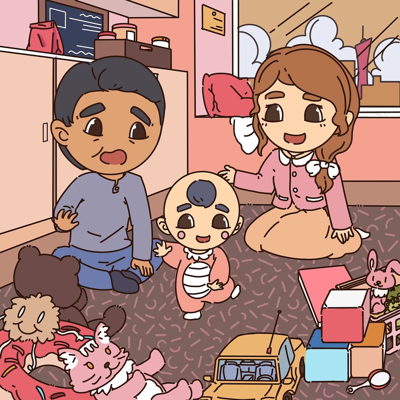 家的定义 故事插画（图ZMzA3MDM3Mzk2） - 商业插画 - 站酷设计师YE食立原创素材 - 站酷ZCOOL