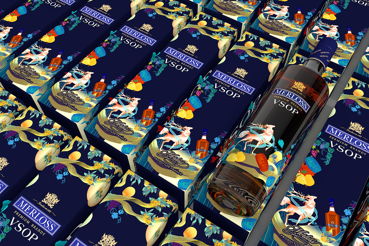 MERLOSS白兰地洋酒包装