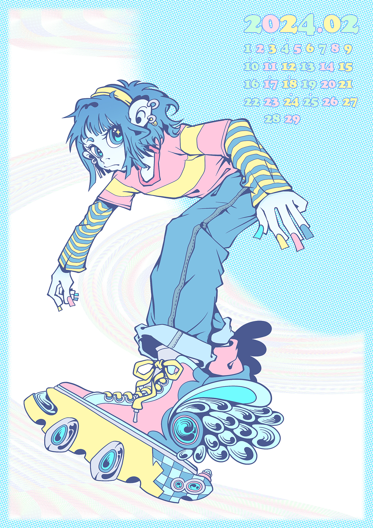 为2024画了12张画